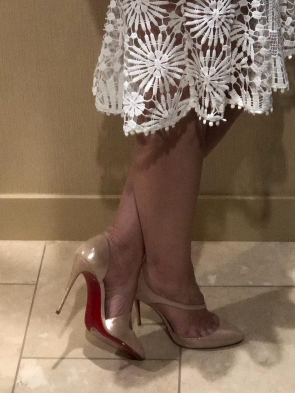 Christian Louboutin Catchy One 100 Pumps in Suede Lame - Picture 11 of 11